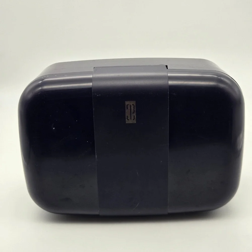Vintage Sewing Box Organizer Navy Blue Cantilever Tray Buttons‎ Thread